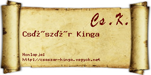 Császár Kinga névjegykártya